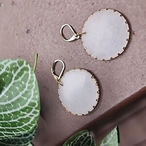 Elegant Gold and Pink Dangle Earrings